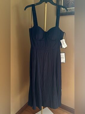 Seni & Cade Sleeveless Navy Bustier Dress